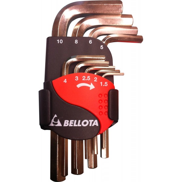 Juego llaves allen niqueladas Bellota Ref.6458-9 N - Referencia 6458-9 N